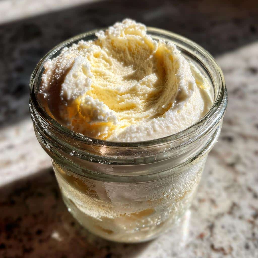 Mason jar ice cream - detail 1