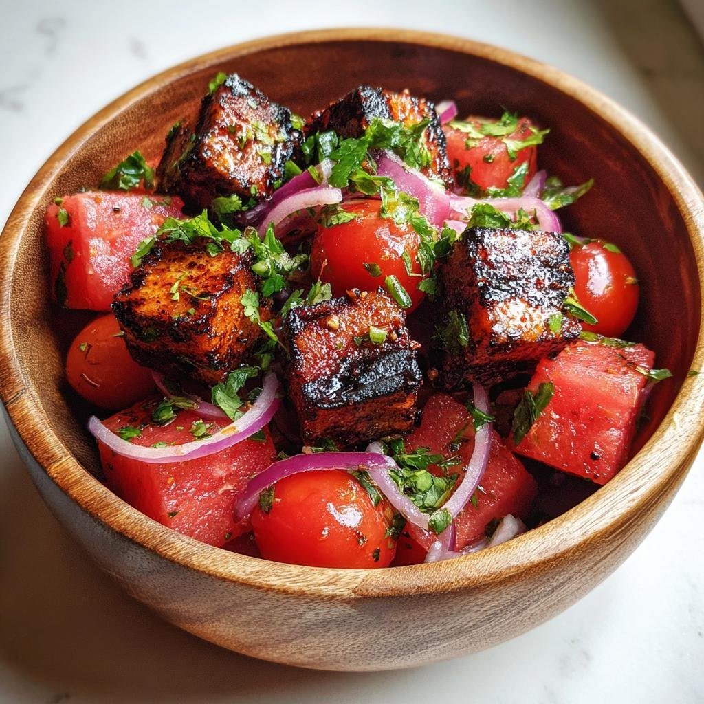 cajun watermelon steak bowls - detail 1