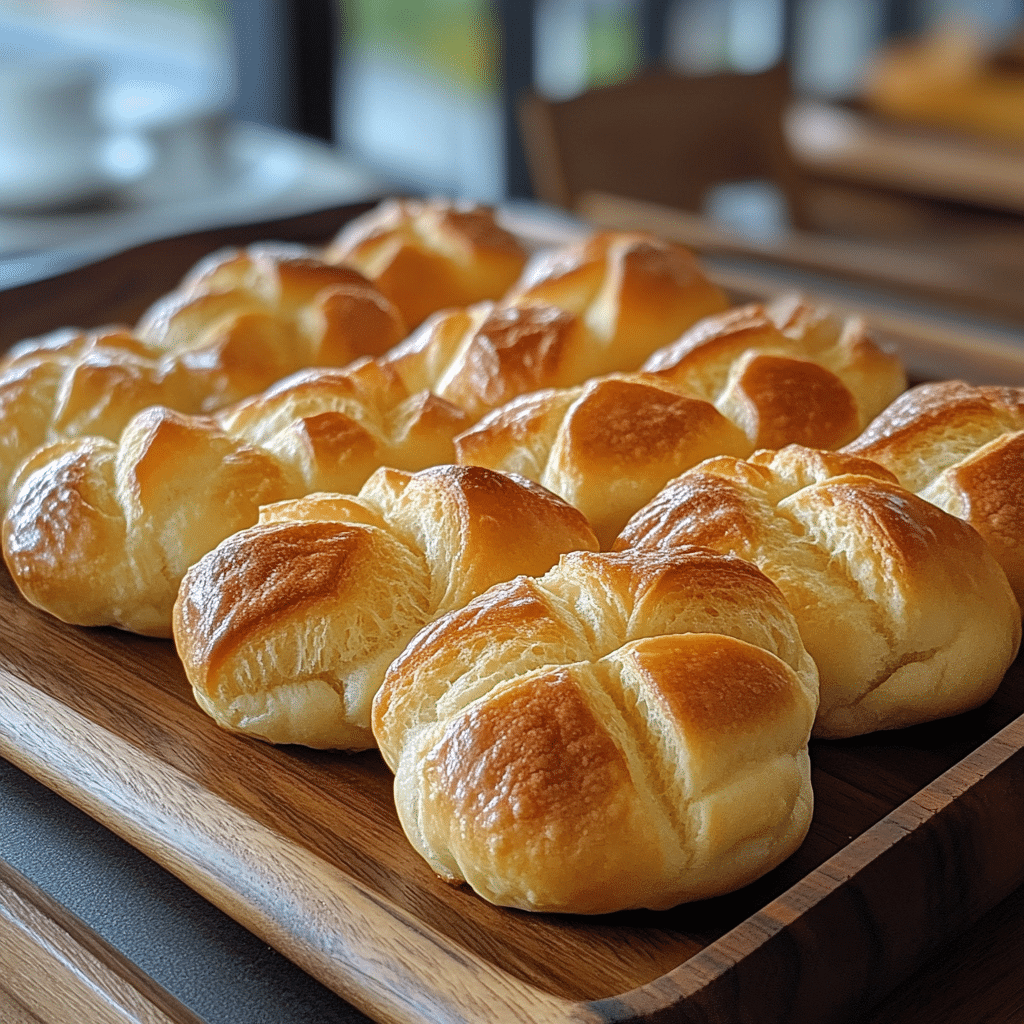 Cloud Bread Bites – Light, fluffy mini bread bites arranged on a tray, golden on the edges and airy in texture.