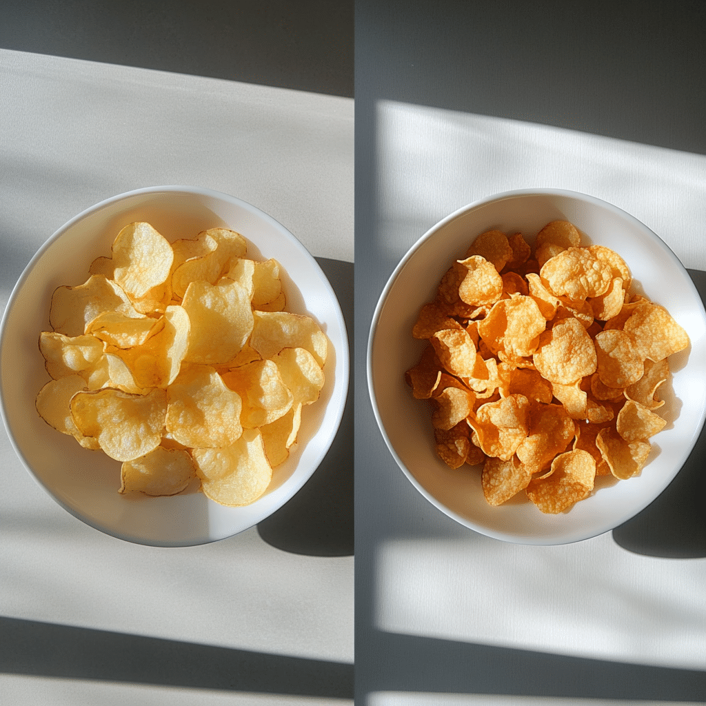 Ingredients for Cloud Bread Chips – Bowls of egg whites, cream cheese, baking powder, and optional seasonings like garlic powder and herbs on a marble surface.