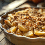 Sourdough Discard Apple Crisp – A warm baking dish filled
