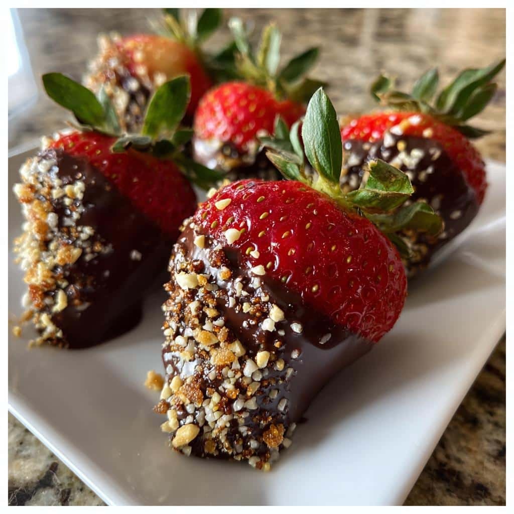 Air Fryer Chocolate Covered Strawberries