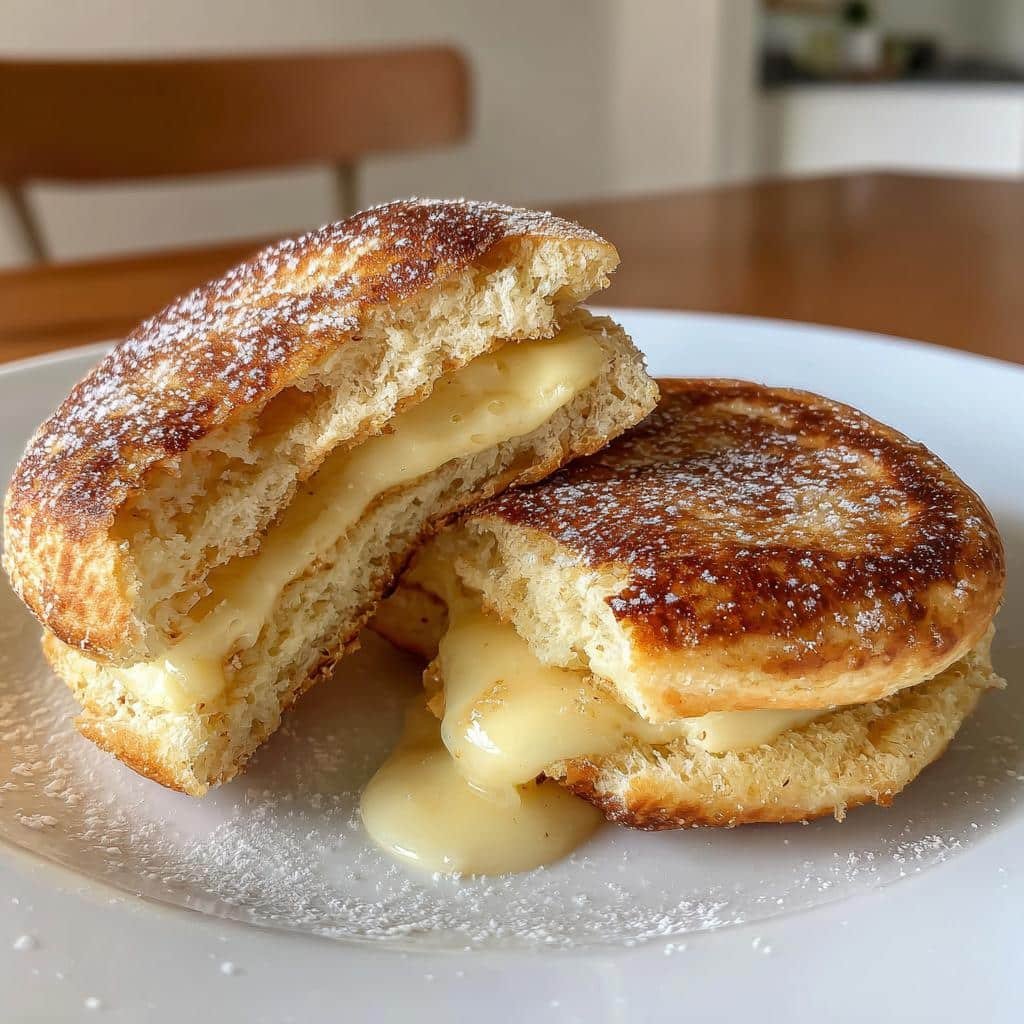 Air Fryer Custard-Stuffed Crumpets