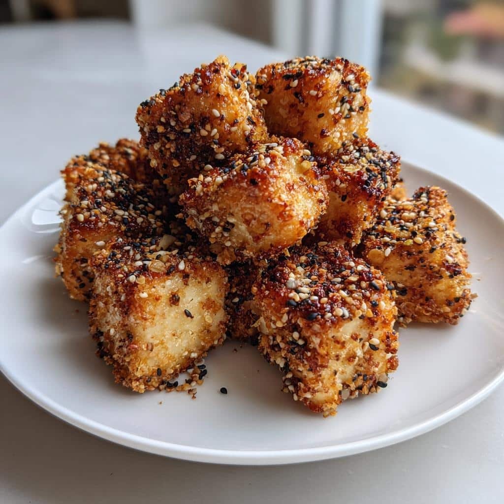 Air Fryer Everything Bagel Seasoning Tofu