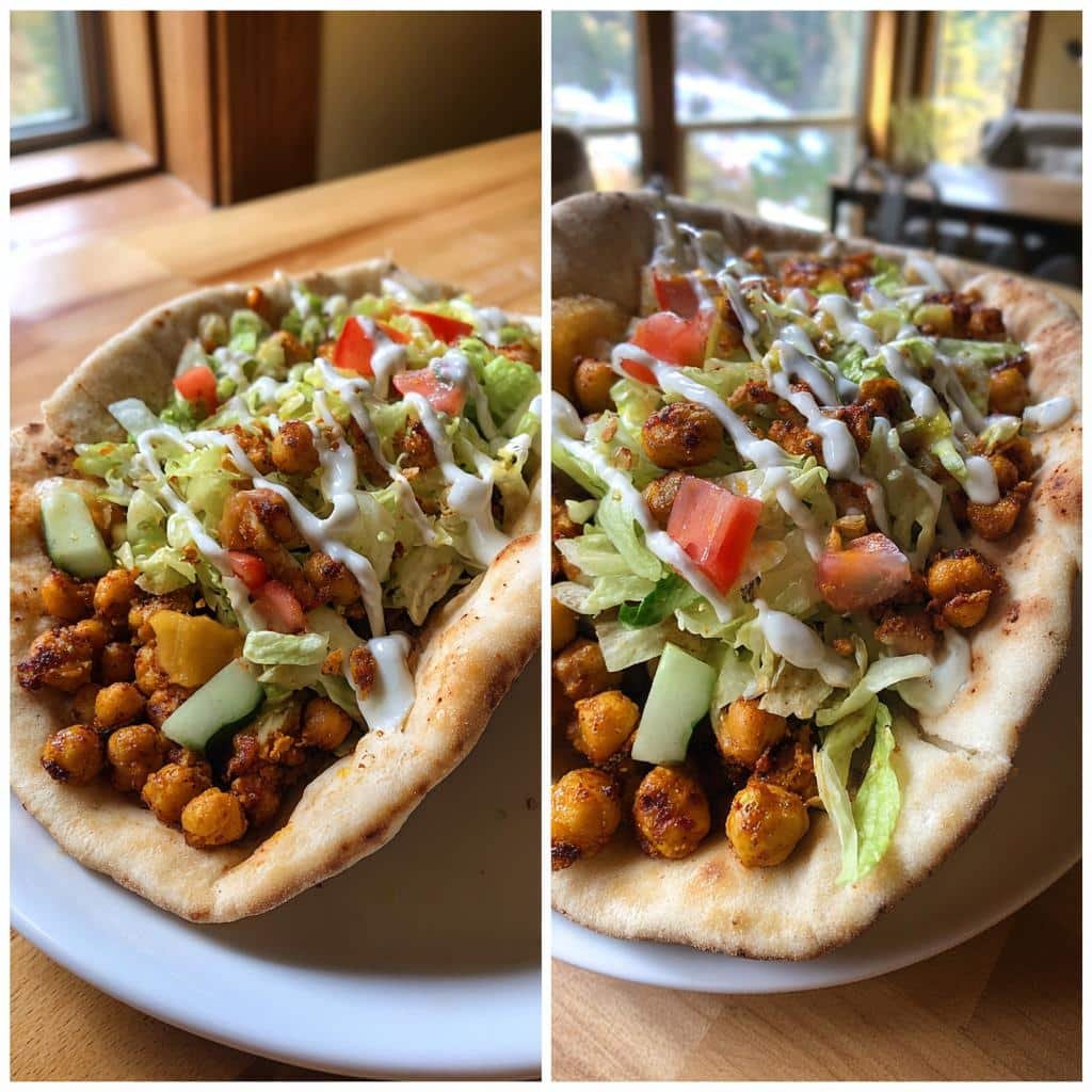 Air Fryer Harissa Chickpea Pitas - detail 1