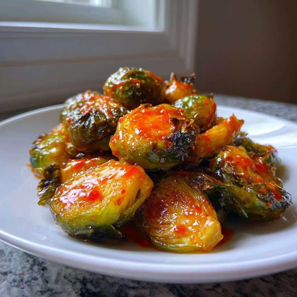 Air Fryer Honey Sriracha Brussels Sprouts - detail 1