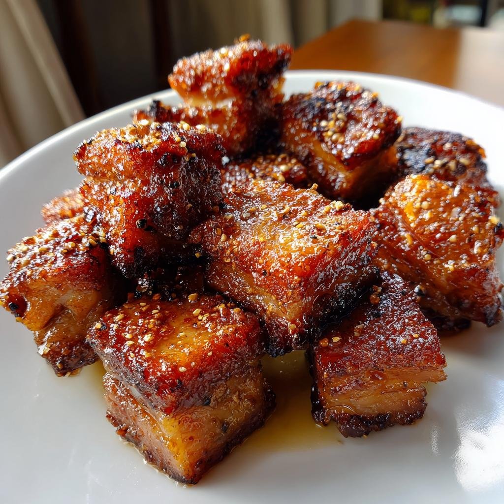Air Fryer Pork Belly Bites