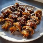 Air Fryer Teriyaki Mushroom Skewers