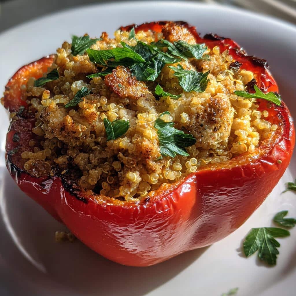 Air Fryer Turkey Stuffed Peppers