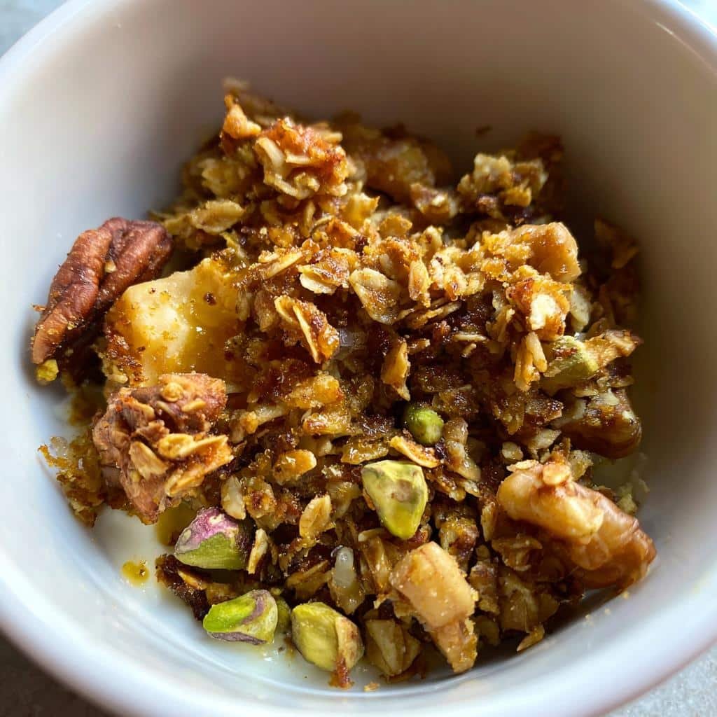 Air fryer baklava granola