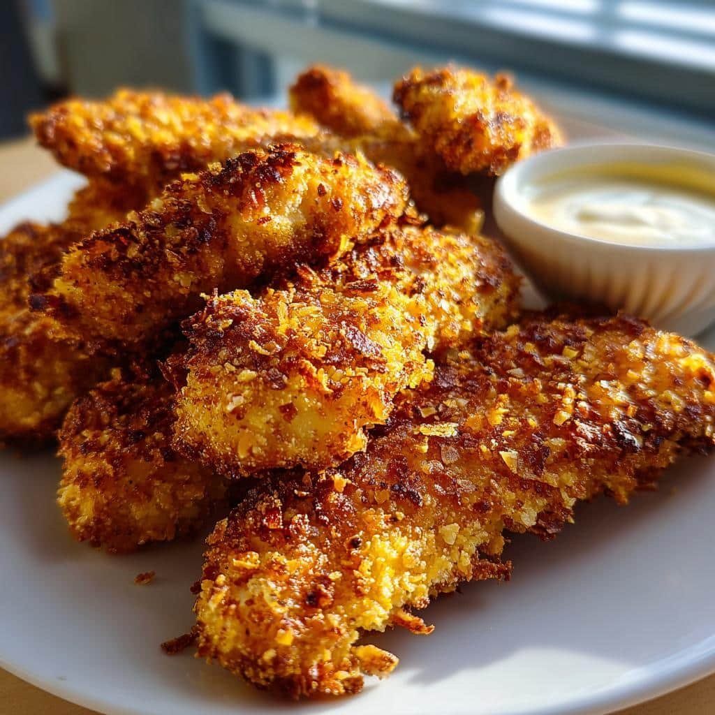 Air-fryer cornflake chicken tenders