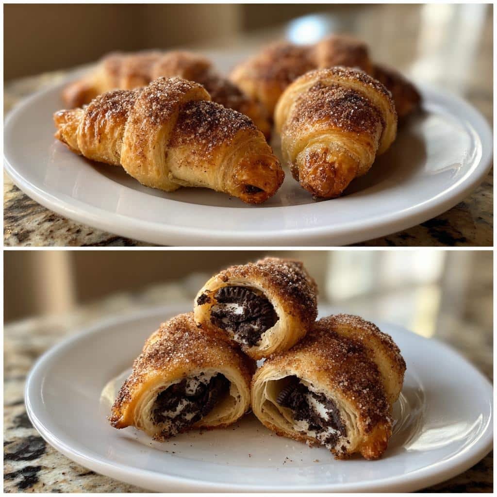 Air fryer crescent roll Oreo treats