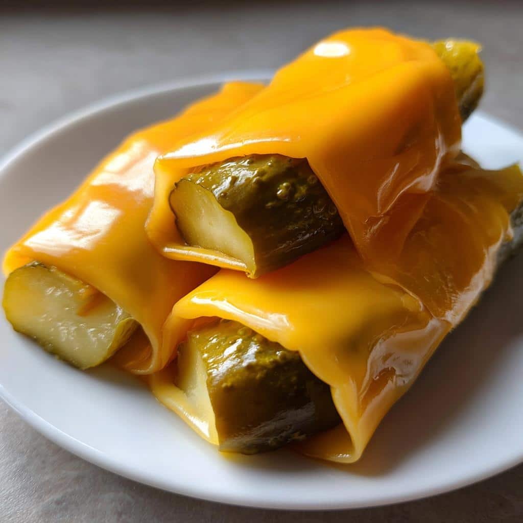 Cheese-wrapped pickles