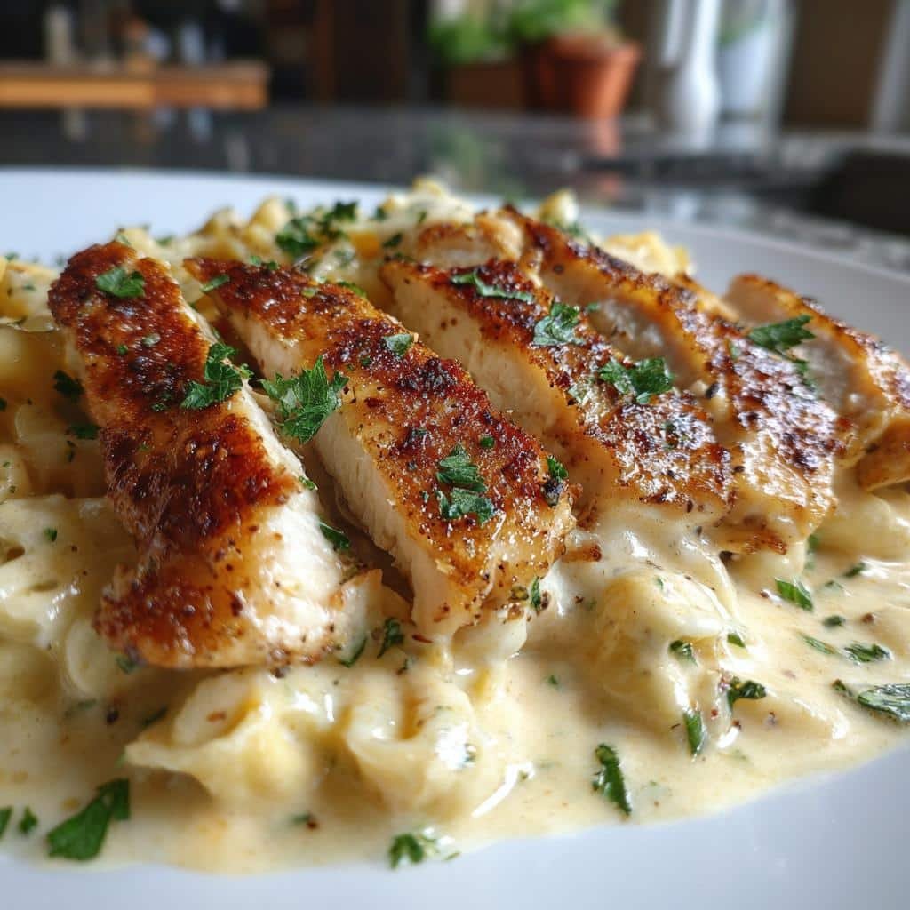 Cottage Cheese Alfredo Sauce Air Fryer Chicken - detail 1