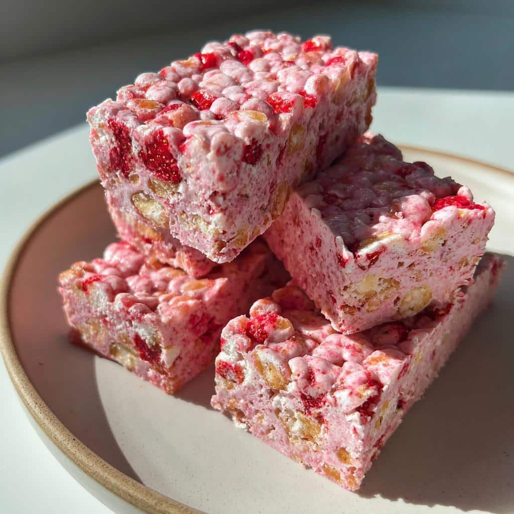 Freeze-dried strawberry crunch bars