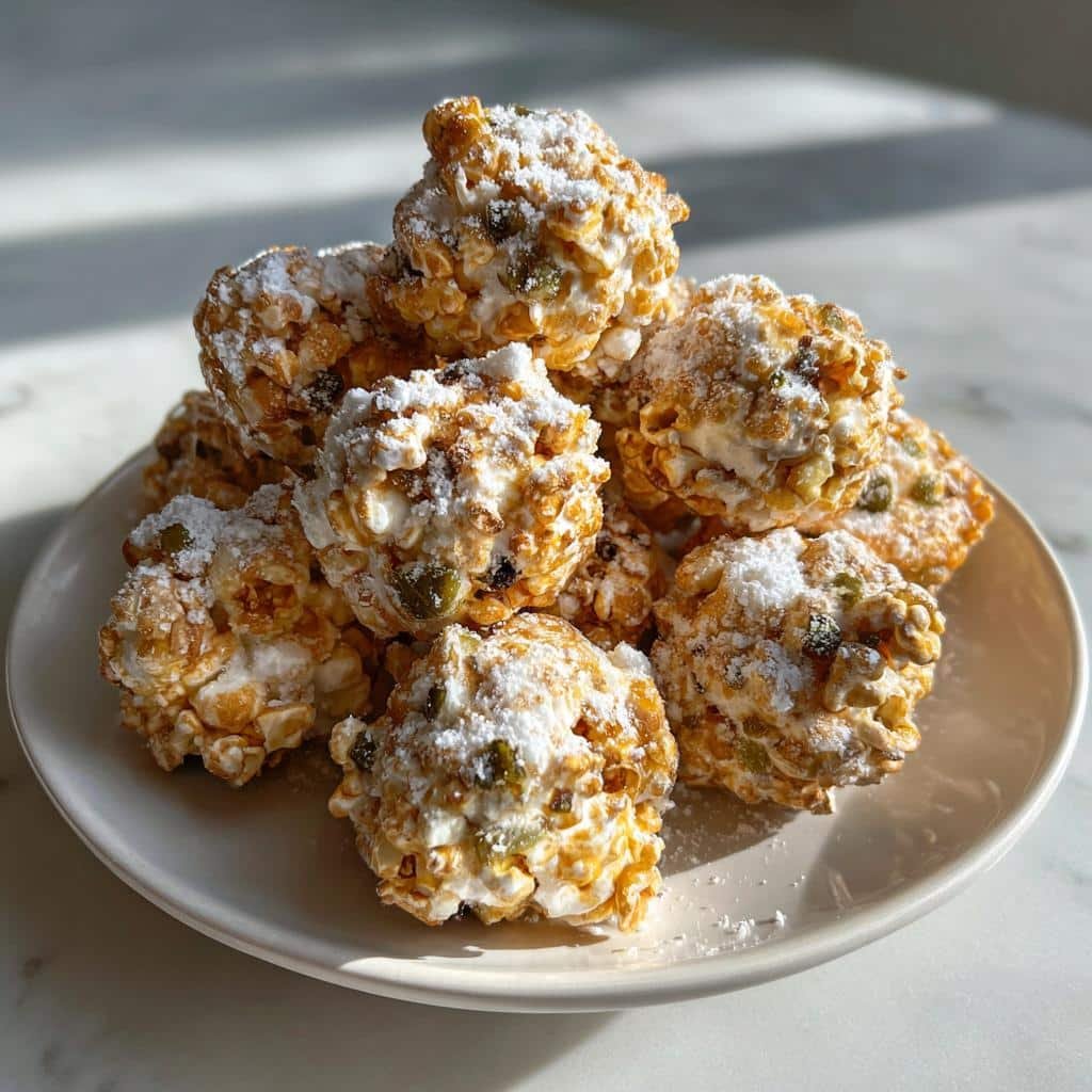 Pickle popcorn dessert balls