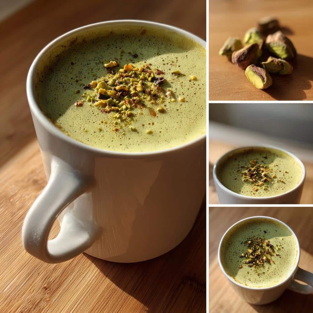 Pistachio milk latte