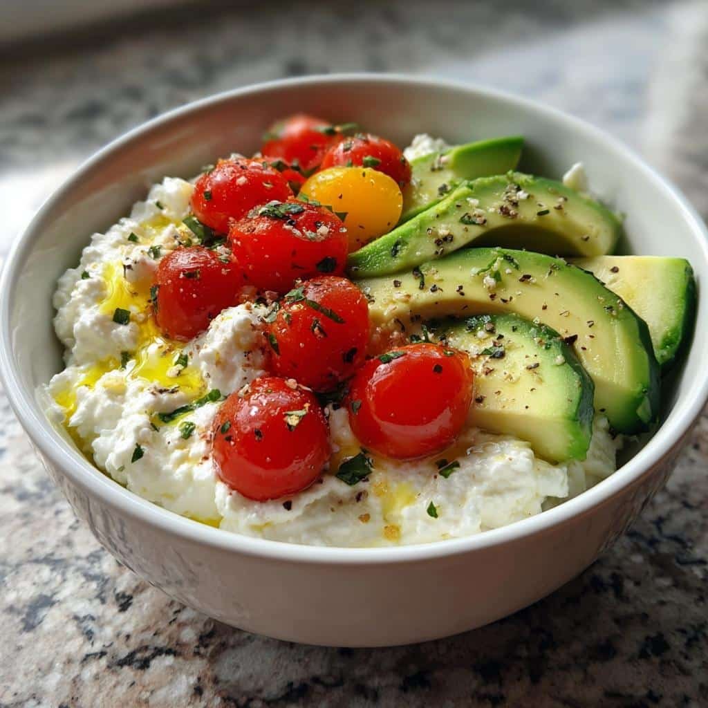 Savory Cottage Cheese Bowl