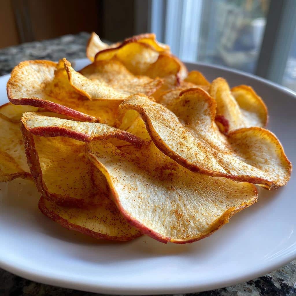 air fryer apple chips no sugar