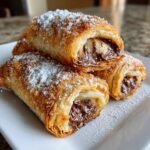 air fryer mini Nutella pastry rolls