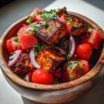 cajun watermelon steak bowls