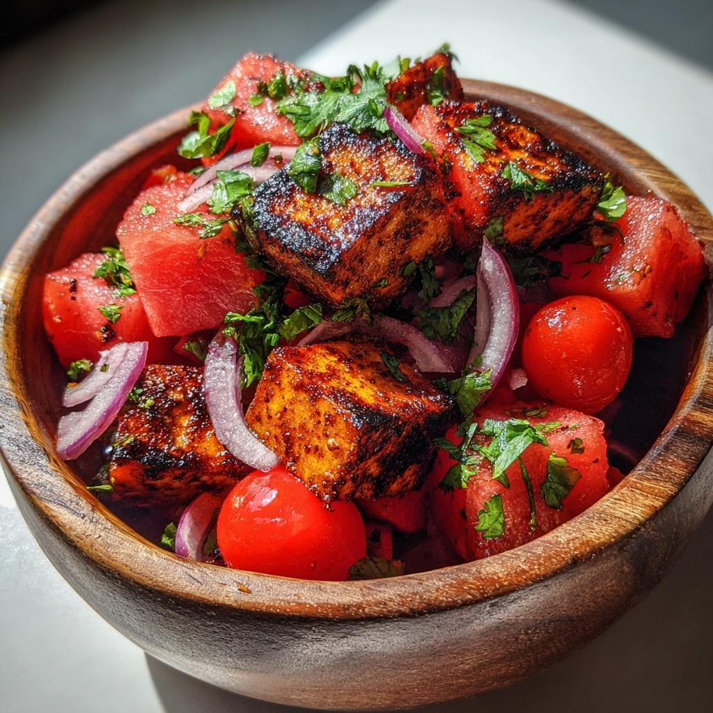 cajun watermelon steak bowls