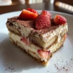 strawberries and cream tiramisu​