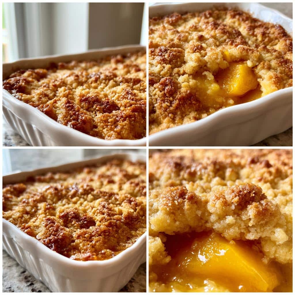vegan air fryer peach cobbler - detail 1