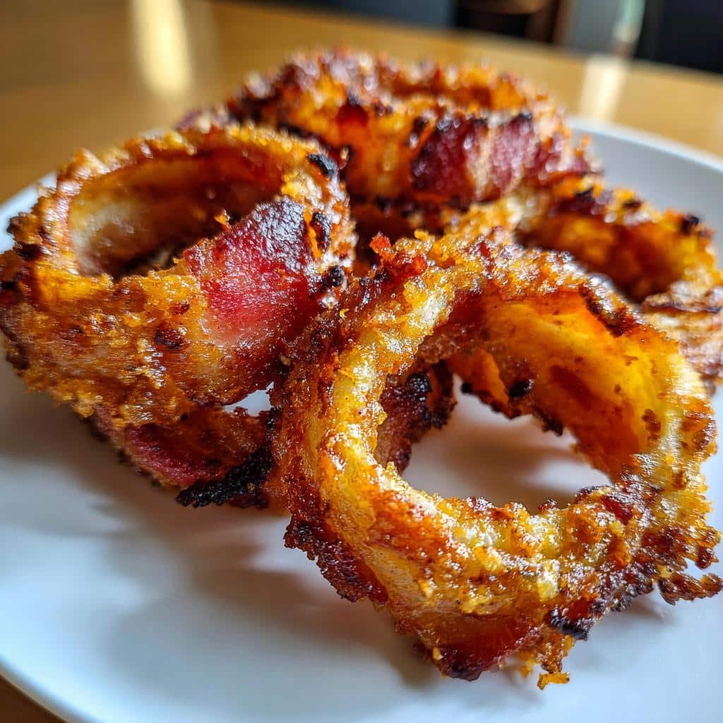 Air Fryer Bacon-Wrapped Onion Rings - detail 1