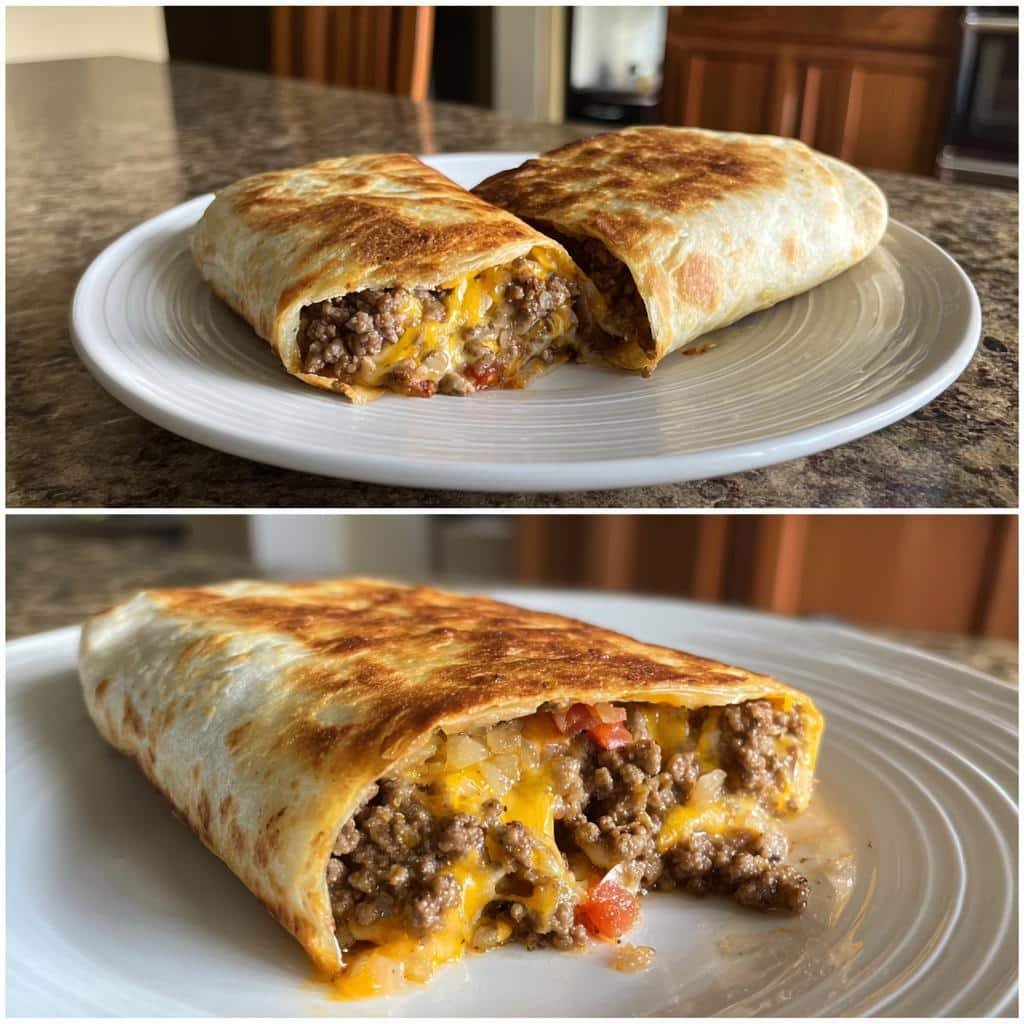 Air Fryer Cheeseburger Wraps - detail 1