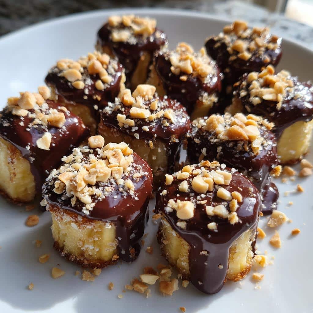 Air Fryer Chocolate Covered Banana Bites