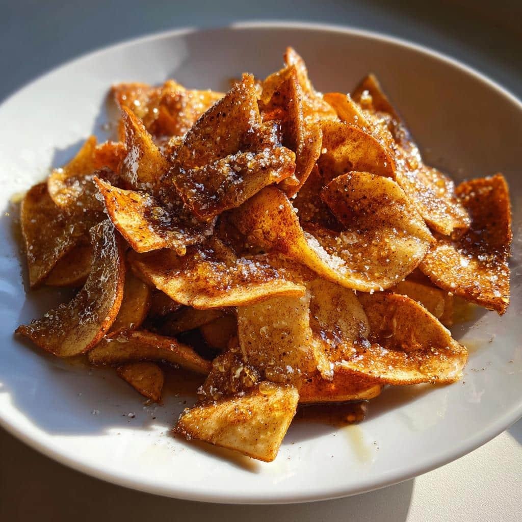 Air Fryer Cinnamon Apple Nachos