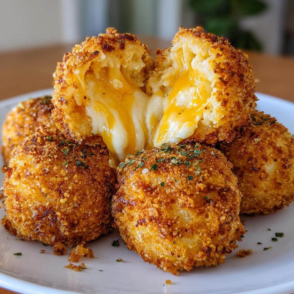 Air Fryer Crispy Potato Cheese Bombs