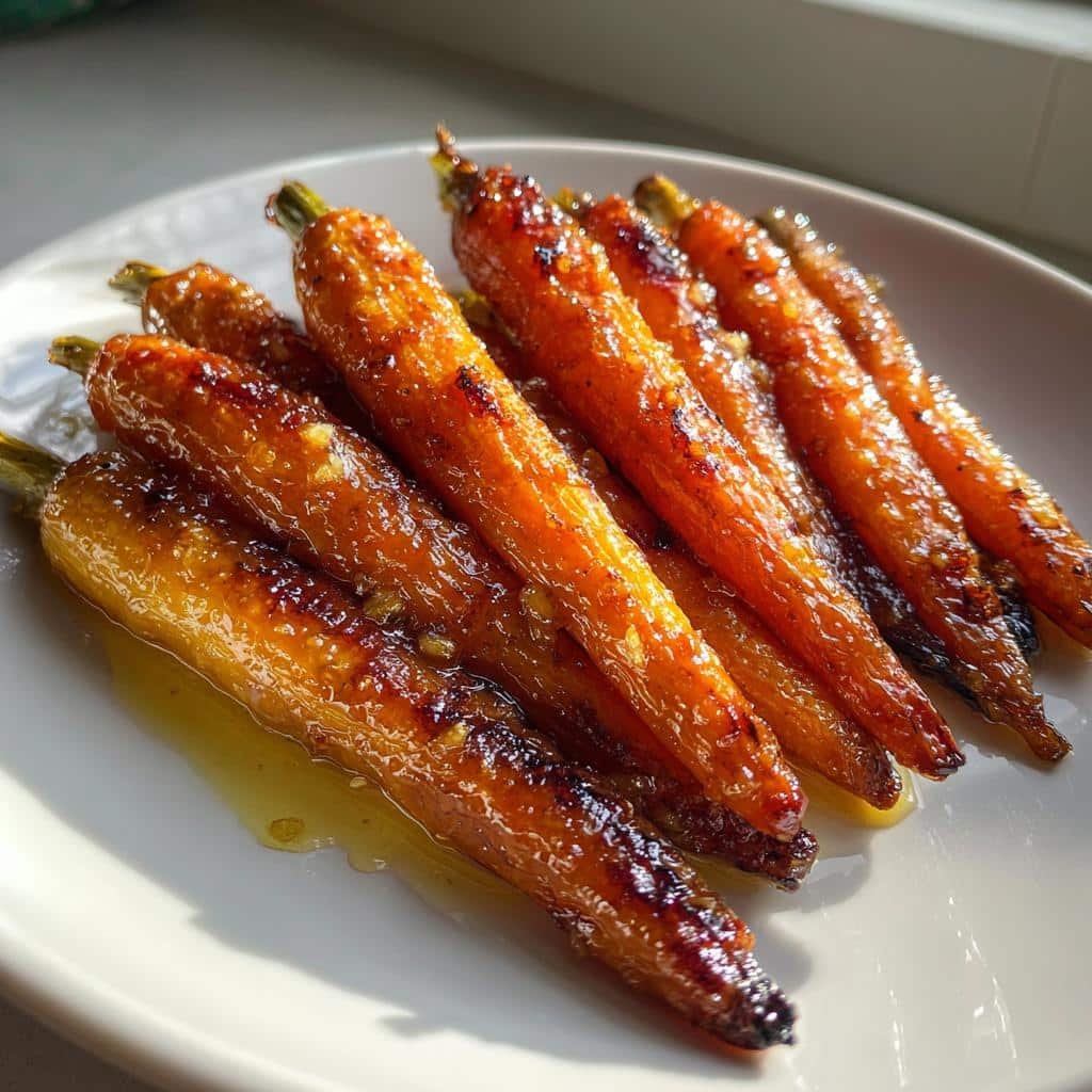 Air Fryer Ginger Garlic Glazed Carrots