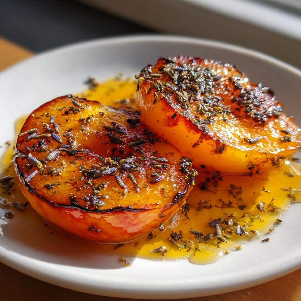 Air Fryer Lavender Honey Peach Halves - detail 1