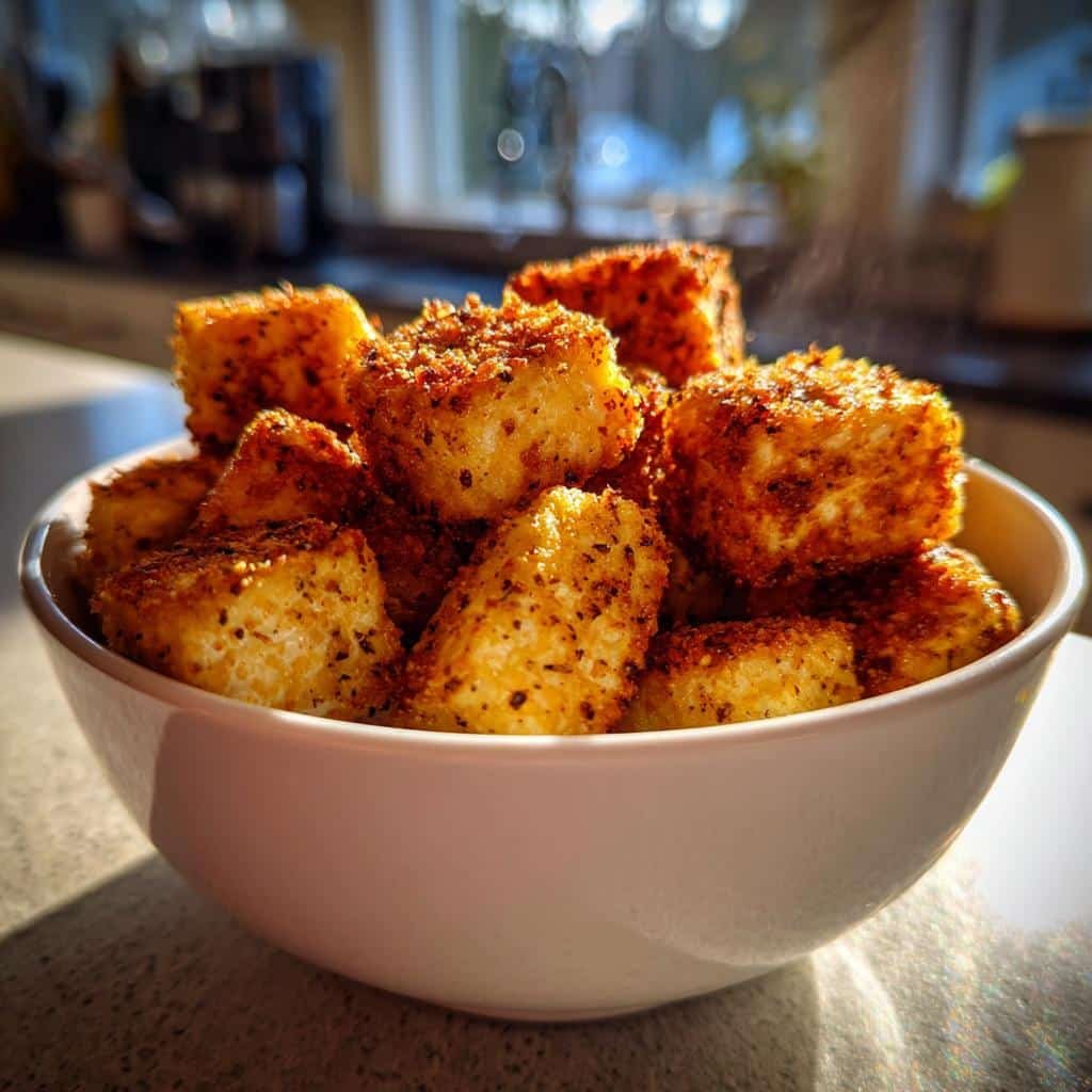 Air Fryer Lemon Pepper Tofu Bites