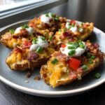 Air Fryer Potato Skin Nachos