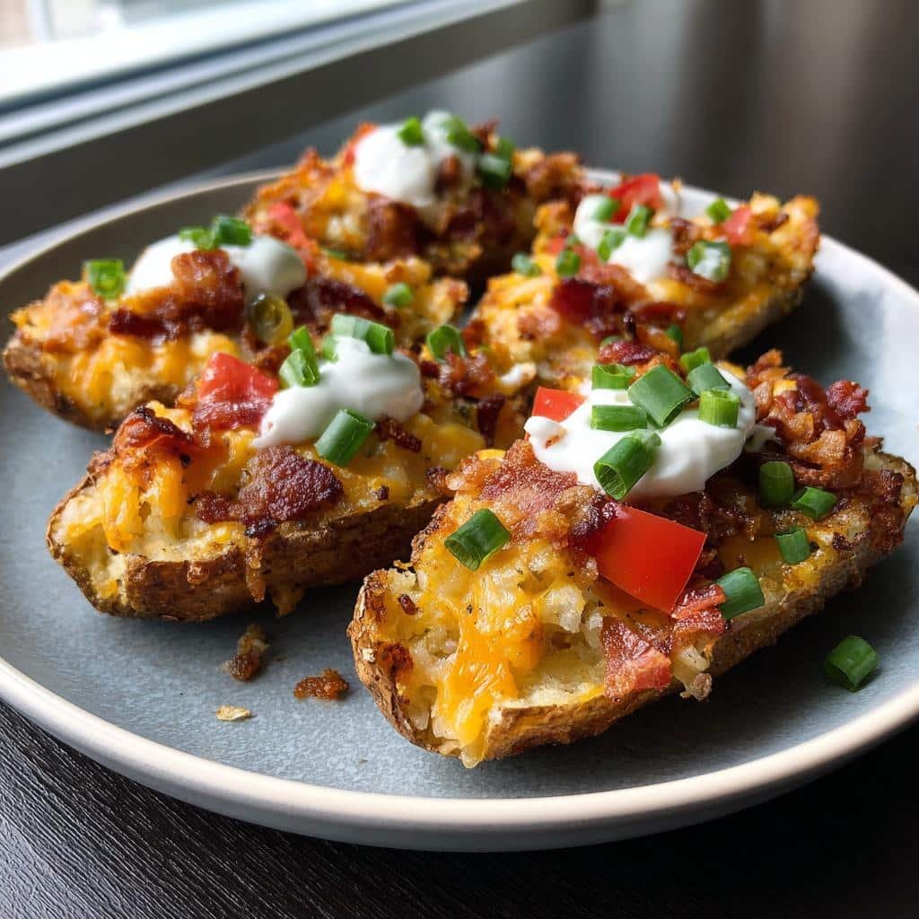 Air Fryer Potato Skin Nachos