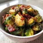 Air Fryer Spicy Maple Bacon Brussels Sprouts