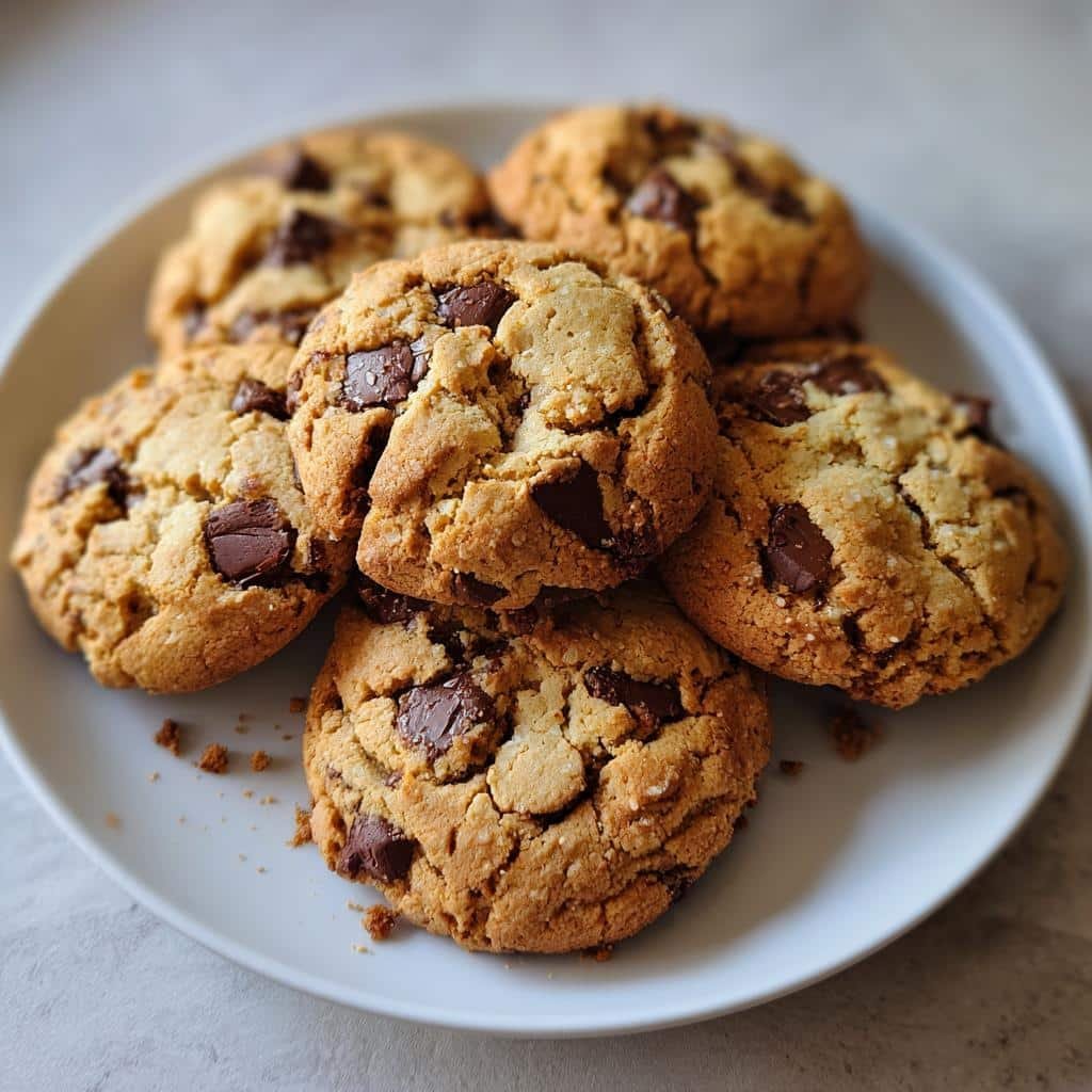 Air Fryer Tahini Chocolate Chip Cookies