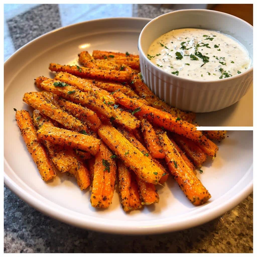Air Fryer Za'atar Carrots with Yogurt Dip - detail 1