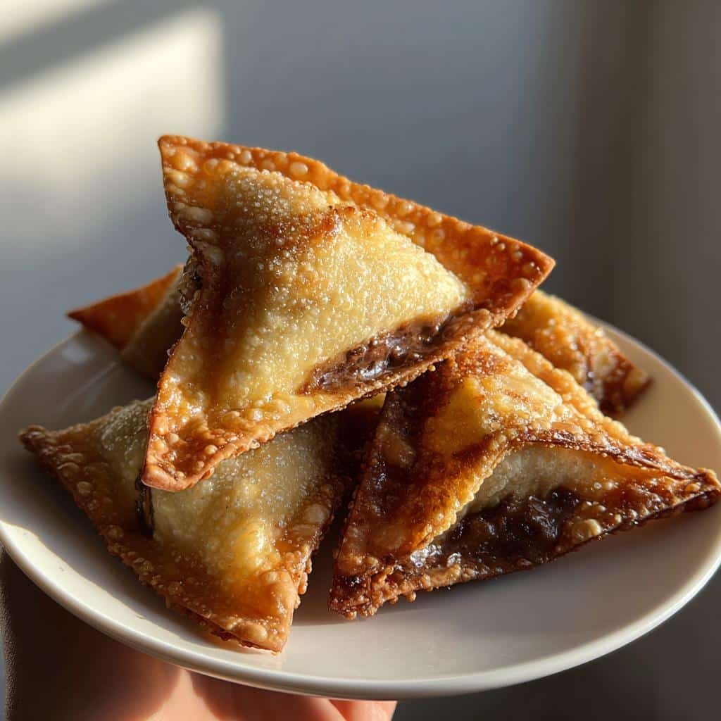 Air fryer Nutella banana wontons