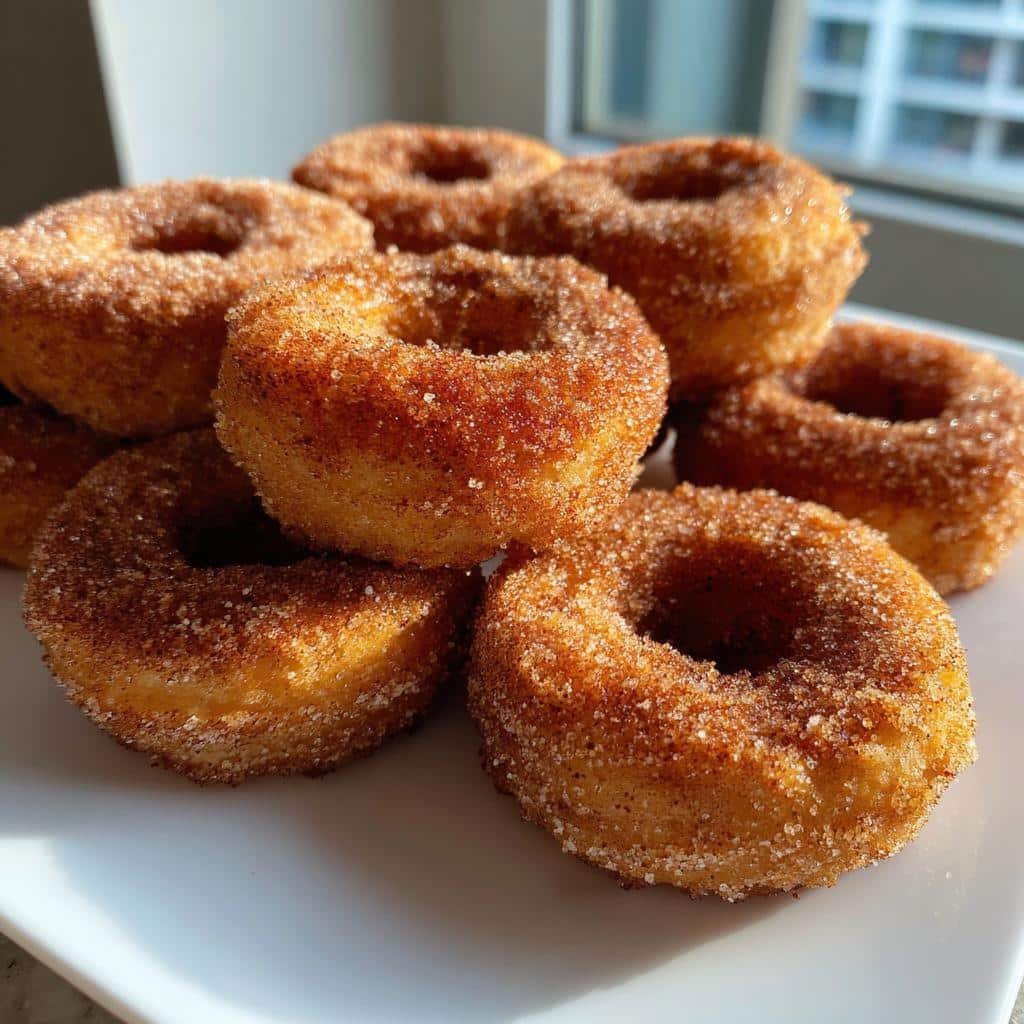 Air fryer apple cider donut bites