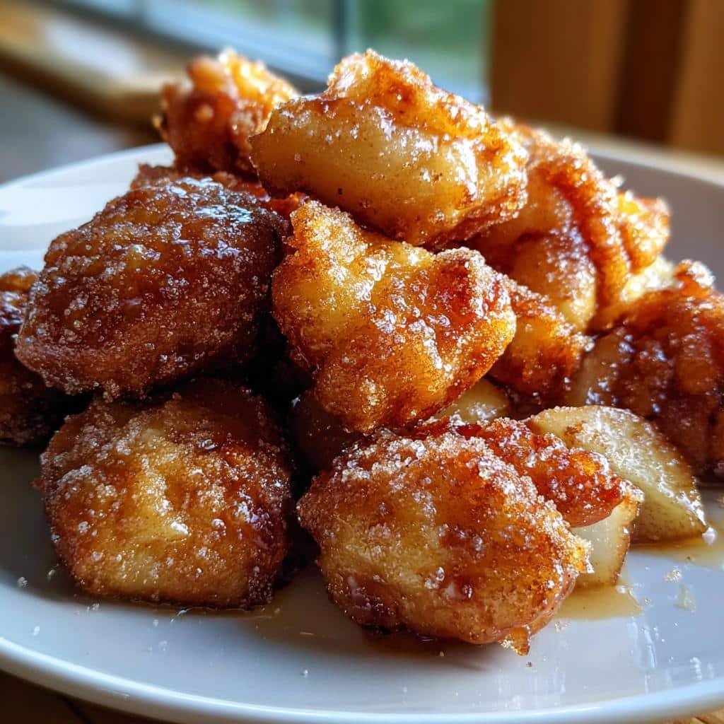 Air fryer apple fritter chunks