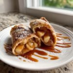 Air fryer caramel apple chimichangas