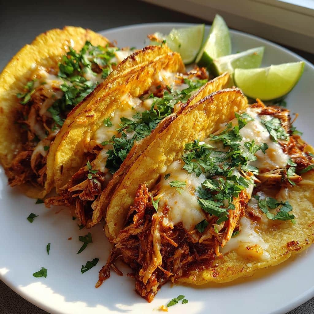 Air fryer chicken birria tacos - detail 1