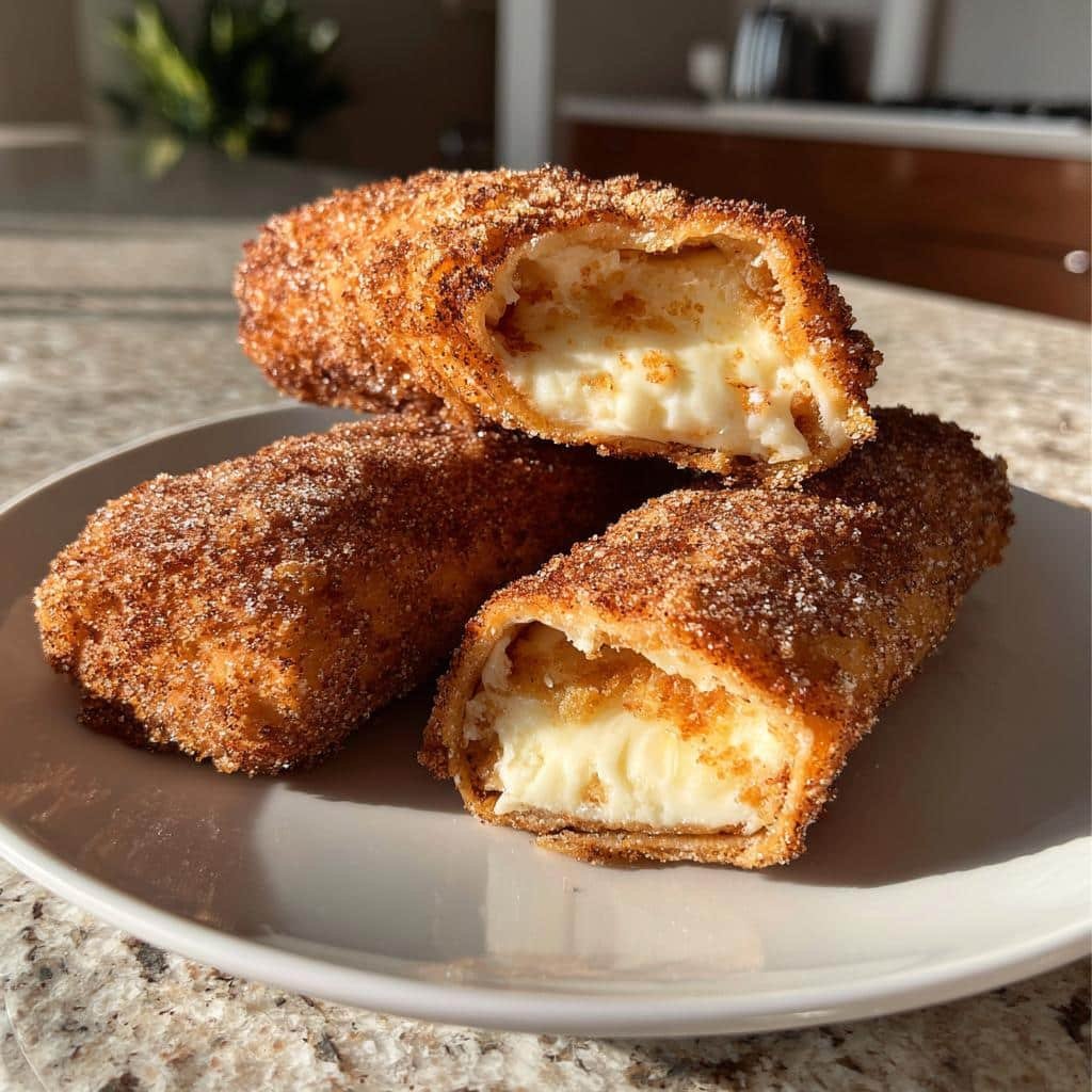 Air fryer churro cheesecake egg rolls - detail 1