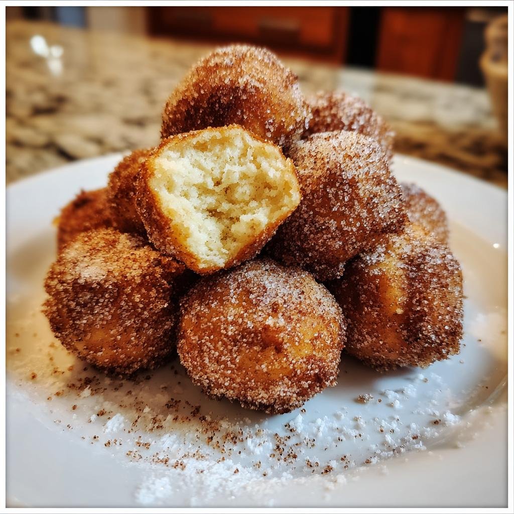 Air fryer churro donut holes