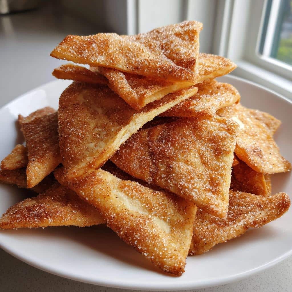 Air fryer cinnamon sugar tortilla chips