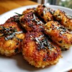 Air fryer crispy rice sushi cakes